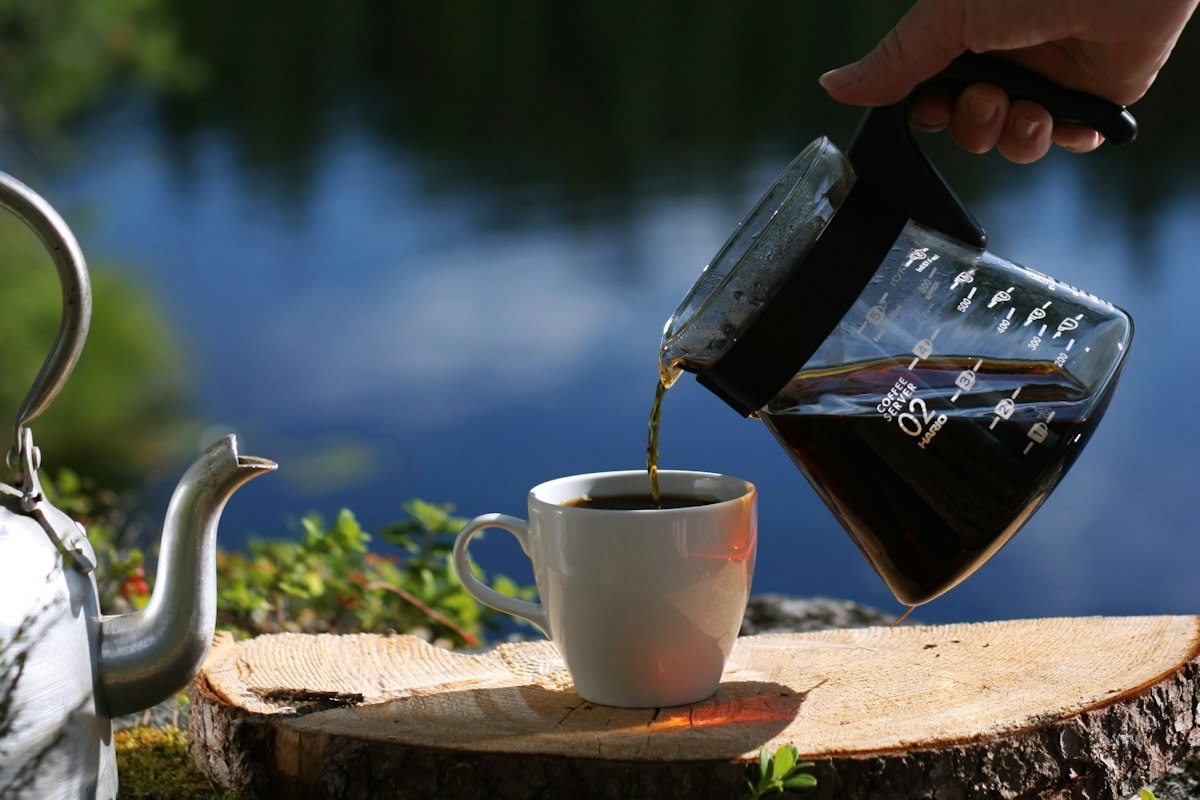 Pour over coffee brewing technique